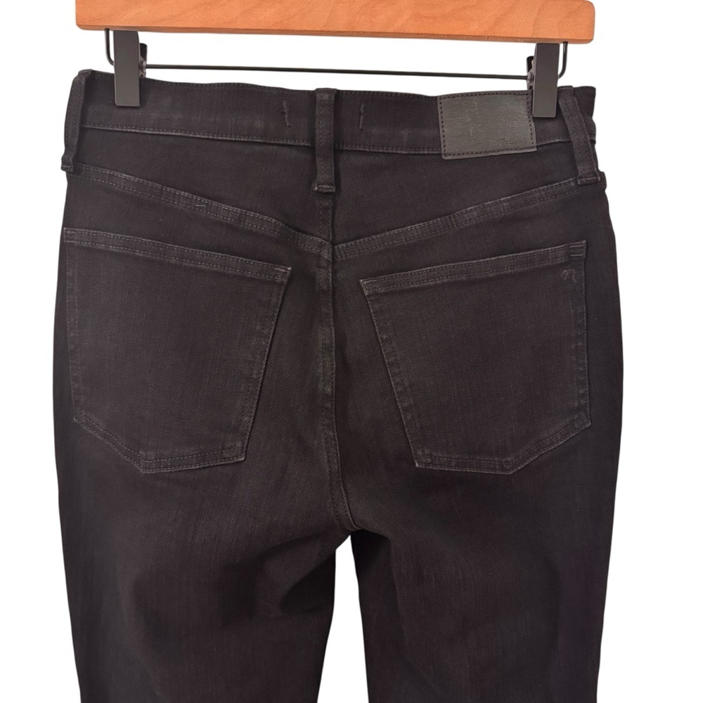 Madewell Mid-Rise Kick Out Crop Jeans in "Black Rinse Wash" Size 28 - Picture 12 of 16